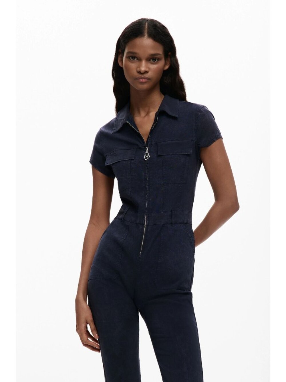 N-22. Desigual Long Jumpsuit Zipper Medium